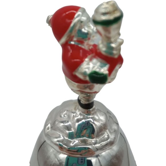 2006 Lenox Disney Christmas Bell Winnie the Pooh Santa Silver Plated Holiday - Picture 8 of 16